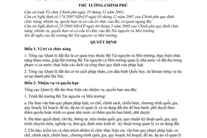 Quyết định 134/2008/QĐ-TTg quy định chức năng, nhiệm vụ, quyền hạn và cơ cấu tổ chức Tổng cục quản lý đất đai thuộc Bộ Tài nguyên và Môi trường