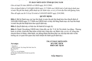 Quyết định 3248/QĐ-UBND năm 2008 thay thế Danh mục mức thu phí thủ thuật