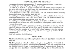 Quyết định 42/2008/QĐ-UBND Quy định thu miễn lệ phí hộ tịch