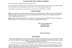 Quyết định 2599/QĐ-UBND năm 2008 thực hiện ứng dụng công nghệ thông tin Lâm Đồng