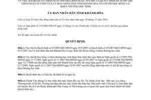 Quyết định 2453/QĐ-UBND 2008 bãi bỏ Quyết định 83/2005/QĐ-UBND và 20/2007/QĐ-UBND Khánh Hòa