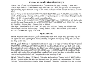 Quyết định 84/2008/QĐ-UBNDtrách nhiệm đóng góp chế độ trợ cấp