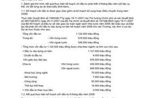 Báo cáo 458/BC-BGDĐT tình hình thực hiện vốn đầu tư xây dựng cơ bản 2008 đơn vị bộ