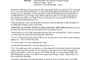 Công văn  6591/SYT-NVY Hướng dẫn thực hiện Quy định  sử dụng vắc xin, sinh phẩm y tế trong dự phòng và điều trị tại các cơ sở y tế thuộc HCM quản lý