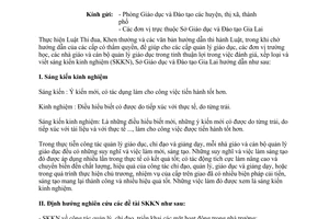 Công văn 1200/SGD&ĐT 2008 hướng dẫn viết và chấm sáng kiến kinh nghiệm tỉnh Gia Lai