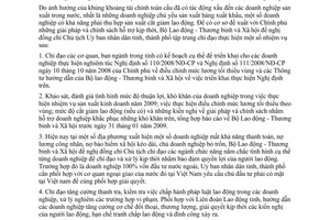 Công văn 4463/LĐTBXH-LĐTL báo cáo tình hình hoạt động của doanh nghiệp trên địa bàn