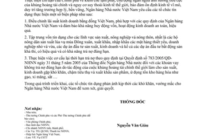 Công văn 9776/NHNN-CSTT  thực hiện  biện pháp  tín dụng và lãi suất