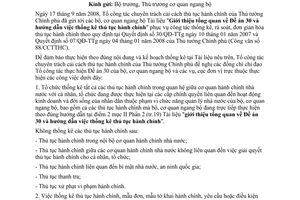 Công văn  125/CCTTHC tổ chức thực hiện thống kê thủ tục hành chính