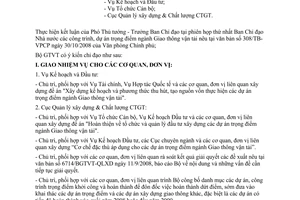 Công văn  8110/BGTVT-VPBCĐ Triển khai kết luận của Phó Thủ tướng - Trưởng Ban Chỉ đạo Nhà nước các công trình, dự án trọng điểm ngành GTVT