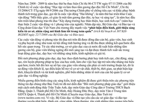 Công văn 10297/BGDĐT-VP Báo cáo danh sách các cá nhân điển hình  Ban chỉ đạo phong trào thi đua “Xây dựng THTT, HSTC"