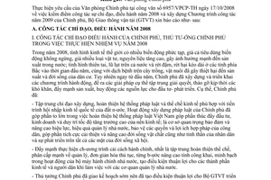 Công văn  8326/BGTVT-VP Báo cáo kiểm điểm chỉ đạo điều hành  2008 và chương trình công tác  2009