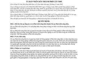 Quyết định 93/2008/QĐ-UBND chức năng nhiệm vụ Chi cục Phát triển nông thôn