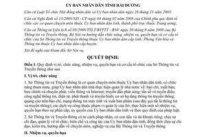 Quyết định 53/2008/QĐ-UBND chức năng nhiệm vụ Sở Thông tin Truyền thông Hải Dương