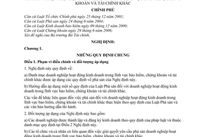 Nghị định 114/2008/NĐ-CP hướng dẫn luật phá sản đối với doanh nghiệp hoạt động kinh doanh trong lĩnh vực bảo hiểm chứng khoán tài chính khác