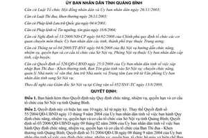 Quyết định 14/2008/QĐ-UBND chức năng nhiệm vụ quyền hạn Sở Nội vụ Quảng Bình