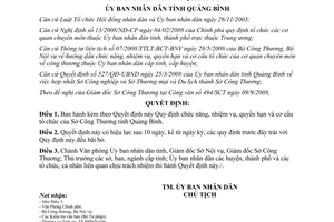 Quyết định 17/2008/QĐ-UBND chức năng nhiệm vụ Sở Công Thương Quảng Bình