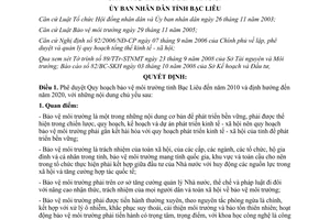 Quyết định 2201/QĐ-UBND năm 2008 Quy hoạch bảo vệ môi trường Bạc Liêu đến 2010