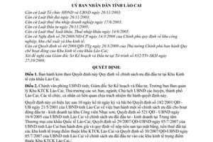 Quyết định 57/2008/QĐ-UBND chính sách ưu đãi đầu tư tại Khu kinh tế cửa khẩu