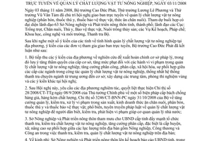 Thông báo 5628/TB-BNN-VP kết luận Bộ trưởng Cao Đức Phát Hội nghị giao ban trực tuyến quản lý chất lượng vật tư nông nghiệp