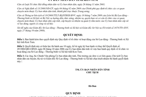 Quyết định 53/2008/QĐ-UBND tổ chức hoạt động Sở Lao động Thương binh XH Kon Tum