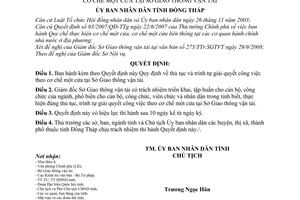 Quyết định 49/2008/QĐ-UBND Quy định thủ tục và trình tự giải quyết công việc theo cơ chế một cửa tại Sở Giao thông vận tải