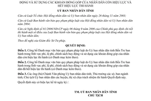 Quyết định 2185/QĐ-UBND năm 2008 danh mục văn bản Bến Tre hết hiệu lực