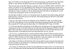 Thông báo 501/TB-BGTVT kết luận Thứ trưởng Bộ GTVT Ngô Thịnh Đức họp báo cáo giữa kỳ dự án đầu tư nâng cấp tuyến kênh chợ gạo