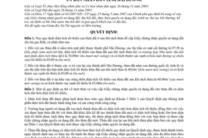 Quyết định 54/2008/QĐ-UBND diện tích tối thiểu thửa đất ở sau khi tách thửa