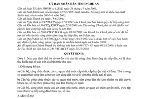 Quyết định 75/2008/QĐ-UBND chế độ hỗ trợ cán bộ, công chức