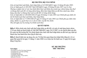 Quyết định 99/2008/QĐ-BTC điều chỉnh mức thuế suất thuế nhập khẩu ưu đãi hàng thuộc nhóm 2710 tại biểu thuế nhập khẩu ưu đãi