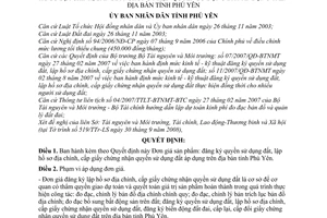 Quyết định 1824/2008/QĐ-UBND Đơn giá sản phẩm: đăng ký quyền sử dụng đất