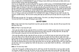 Quyết định 1822/2008/QĐ-UBND đơn giá sản phẩm đo đạc, lập bản đồ áp dụng