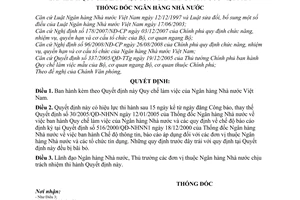 Quyết định 31/2008/QĐ-NHNN Quy chế làm việc của Ngân hàng Nhà nước Việt Nam