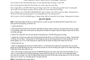 Quyết định 2649/QĐ-UBND hỗ trợ cho vay đối với người lao động Kiên Giang