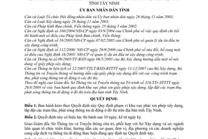 Quyết định 89/2008/QĐ-UBND phạm vi khu vực phải xin phép xây dựng