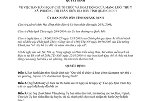 Quyết định 3644/2008/QĐ-UBND Quy chế tổ chức hoạt động mạng lưới thú y Quảng Ninh