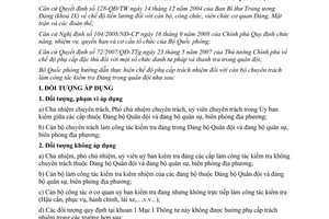 Thông tư 137/2008/TT-BQP chế độ phụ cấp trách nhiệm cán bộ chuyên trách làm công tác kiểm tra Đảng