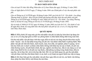 Quyết định số 2580/QĐ-UBND 2008 giá thu một phần viện phí tại cơ sở y tế công lập Huế