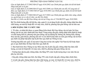 Thông tư 102/2008/TT-BTC chế độ thu nộp quản lý sử dụng lệ phí cấp giấy chứng nhận bảo đảm chất lượng an toàn kỹ thuật máy móc thiết bị vận tải