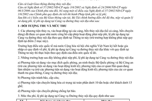 Thông tư 101/2008/TT-BTC chế độ thu nộp quản lý sử dụng phí, lệ phí cảng vụ đường thủy nội địa