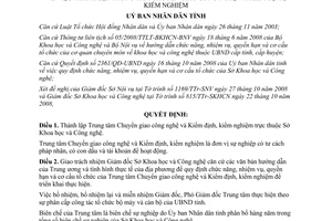 Quyết định 2584/QĐ-UBND trung tâm chuyển giao công nghệ kiểm định kiểm nghiệm Thừa Thiên Huế