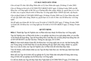 Quyết định số 2586/QĐ-UBND 2008 thành lập Tạp chí Nghiên cứu Phát triển Huế