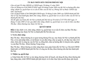 Quyết định 48/2008/QĐ-UBND quy định chức năng, nhiệm vụ, quyền hạn và cơ cấu tổ chức Ban thi đua - khen thưởng thuộc Sở Nội vụ thành phố Hà Nội