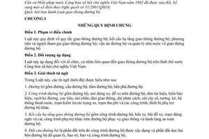 Luật giao thông đường bộ 2008 23/2008/QH12