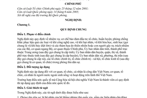 Nghị định 117/2008/NĐ-CP phòng thủ dân sự