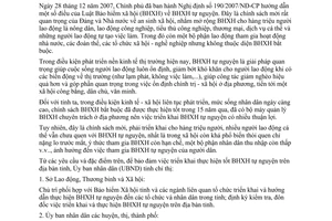 Chỉ thị 13/2008/CT-UBND thực hiện bảo hiểm xã hội tự nguyện địa bàn An Giang