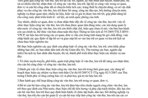 Chỉ thị 28/2008/CT-UBND tăng cường công tác văn thư lưu trữ Hà Tĩnh