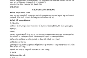 Luật thuế tiêu thụ đặc biệt 2008 26/2008/QH12