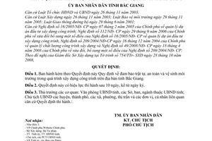 Quyết định 118/2008/QĐ-UBND đảm bảo trật tự, an toàn vệ sinh môi trường