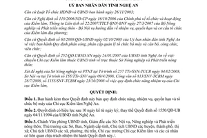 Quyết định 76/2008/QĐ-UBND chức năng nhiệm vụ Chi cục Kiểm lâm Nghệ An